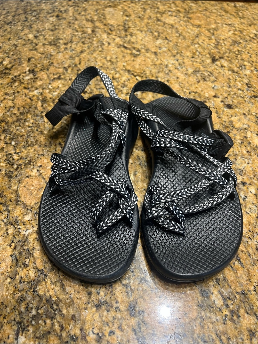 Chaco Black Strappy Women's Outdoor Sandals